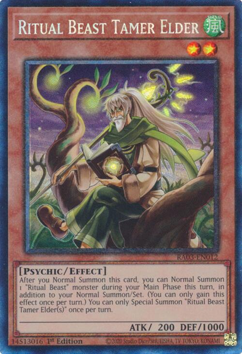 Ritual Beast Tamer Elder (CR) [RA03-EN012] Prismatic Collector's Rare | The Time Vault CA