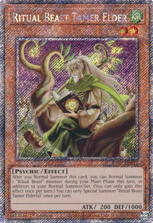 Ritual Beast Tamer Elder (Platinum Secret Rare) [RA03-EN012] Platinum Secret Rare | The Time Vault CA