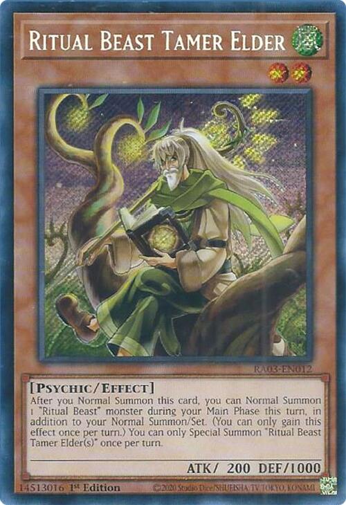 Ritual Beast Tamer Elder (Secret Rare) [RA03-EN012] Secret Rare | The Time Vault CA