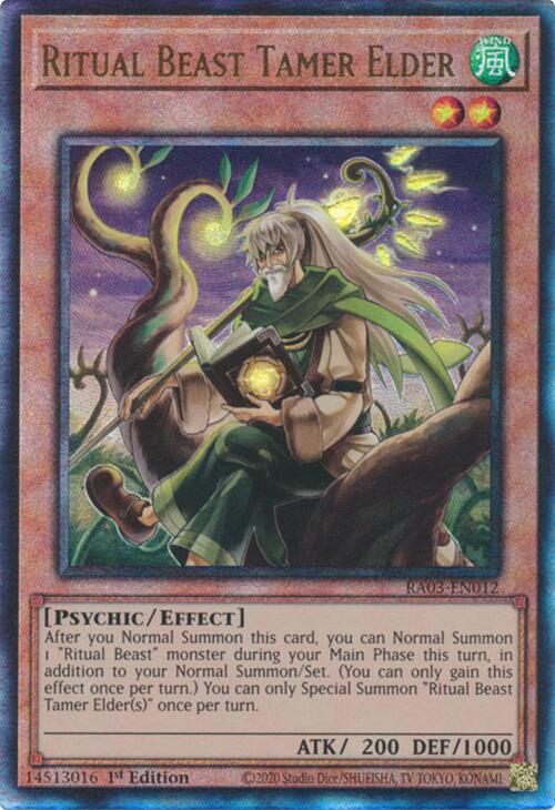 Ritual Beast Tamer Elder (UTR) [RA03-EN012] Prismatic Ultimate Rare | The Time Vault CA