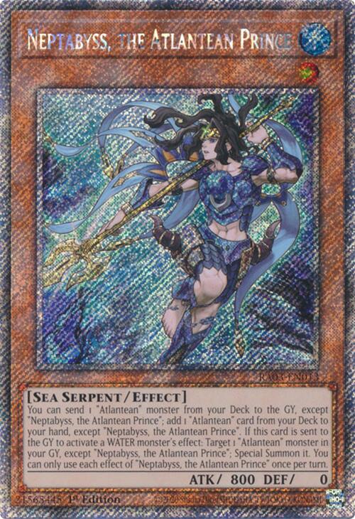 Neptabyss, the Atlantean Prince (Platinum Secret Rare) [RA03-EN013] Platinum Secret Rare | The Time Vault CA