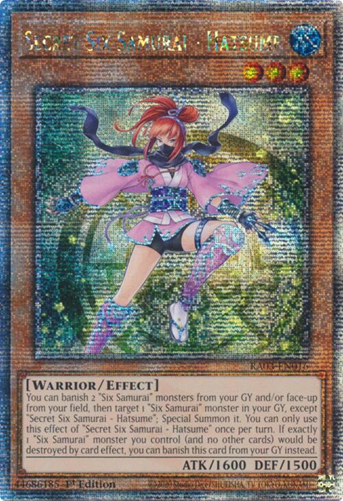 Secret Six Samurai - Hatsume (Quarter Century Secret Rare) [RA03-EN016] Quarter Century Secret Rare | The Time Vault CA