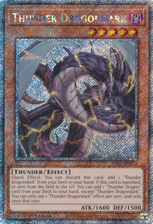 Thunder Dragondark (Platinum Secret Rare) [RA03-EN018] Platinum Secret Rare | The Time Vault CA