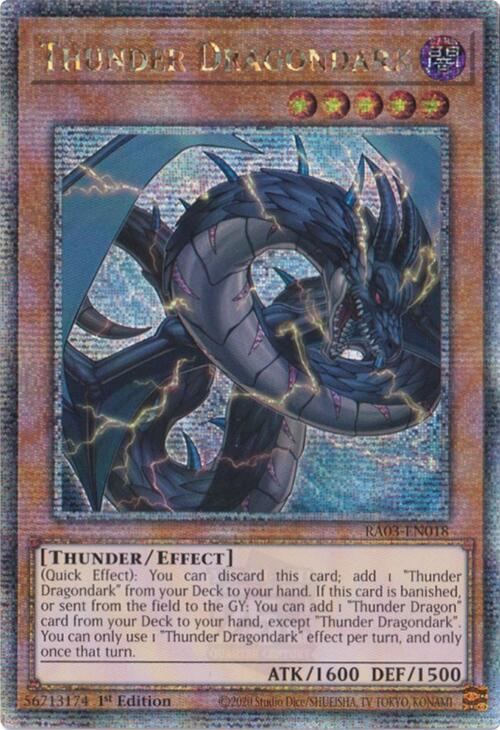 Thunder Dragondark (Quarter Century Secret Rare) [RA03-EN018] Quarter Century Secret Rare | The Time Vault CA