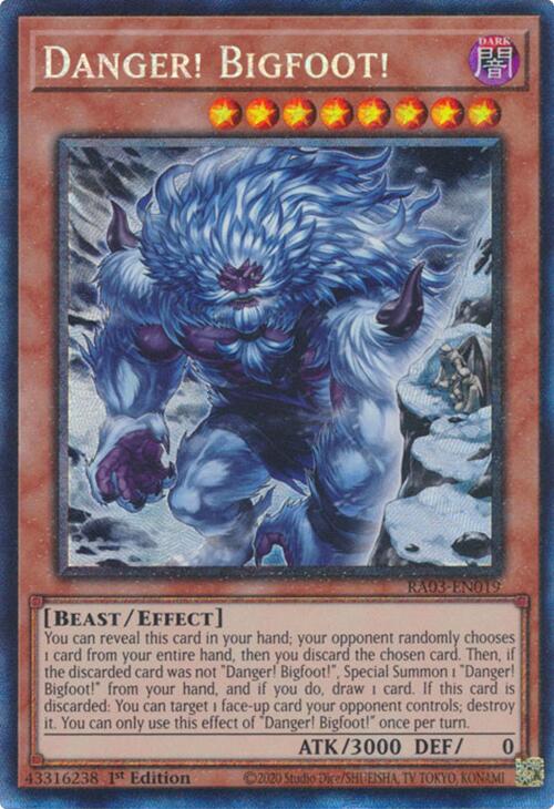 Danger! Bigfoot! (Alternate Art) (CR) [RA03-EN019] Prismatic Collector's Rare | The Time Vault CA