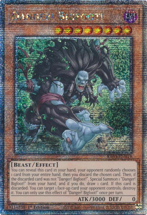 Danger! Bigfoot! (Quarter Century Secret Rare) [RA03-EN019] Quarter Century Secret Rare | The Time Vault CA