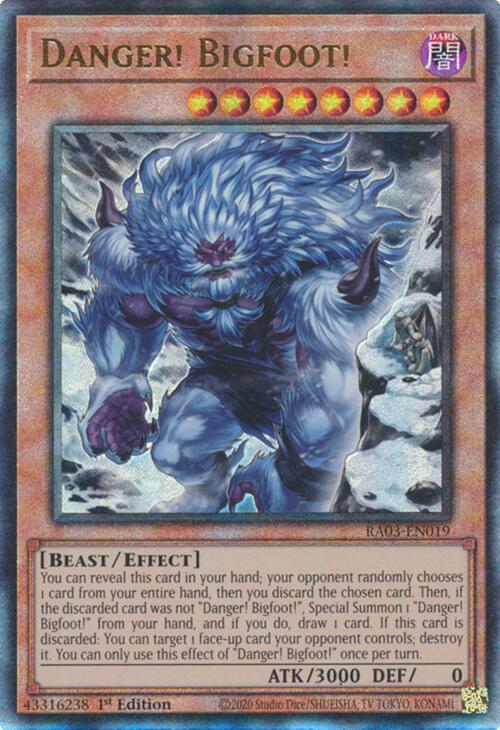 Danger! Bigfoot! (Alternate Art) (UTR) [RA03-EN019] Prismatic Ultimate Rare | The Time Vault CA