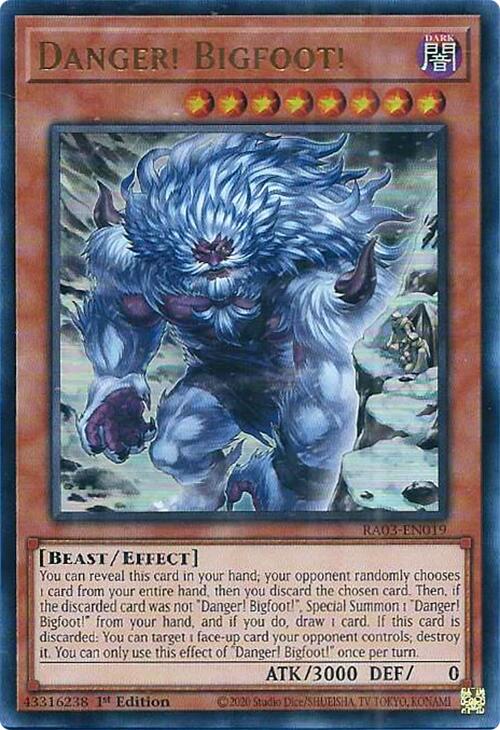 Danger! Bigfoot! (Alternate Art) (UR) [RA03-EN019] Ultra Rare | The Time Vault CA