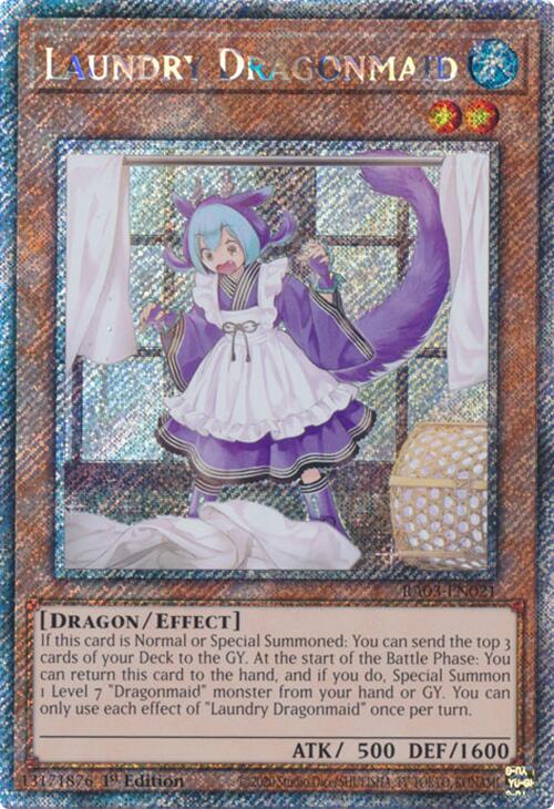 Laundry Dragonmaid (Platinum Secret Rare) [RA03-EN021] Platinum Secret Rare | The Time Vault CA