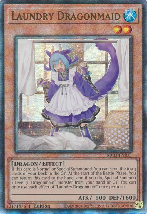 Laundry Dragonmaid (UTR) [RA03-EN021] Prismatic Ultimate Rare | The Time Vault CA