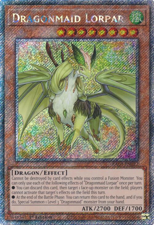 Dragonmaid Lorpar (Platinum Secret Rare) [RA03-EN022] Platinum Secret Rare | The Time Vault CA