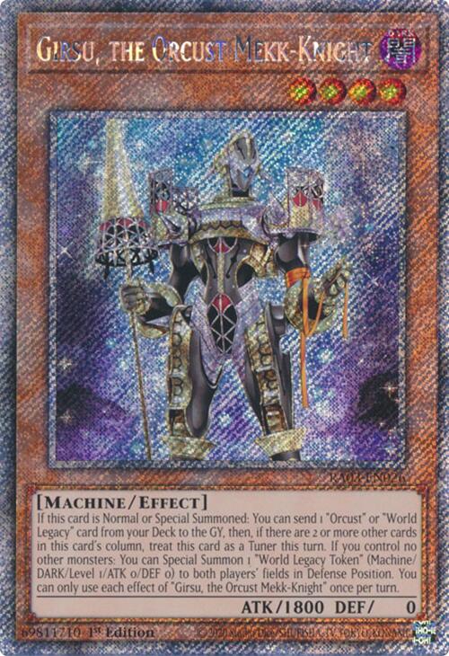 Girsu, the Orcust Mekk-Knight (Platinum Secret Rare) [RA03-EN026] Platinum Secret Rare | The Time Vault CA