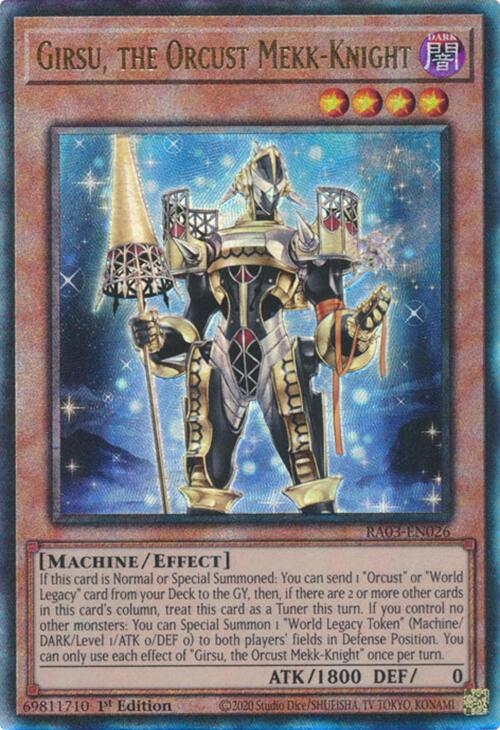 Girsu, the Orcust Mekk-Knight (UTR) [RA03-EN026] Prismatic Ultimate Rare | The Time Vault CA