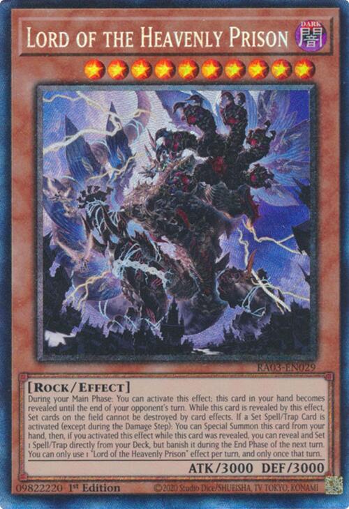 Lord of the Heavenly Prison (CR) [RA03-EN029] Prismatic Collector's Rare | The Time Vault CA