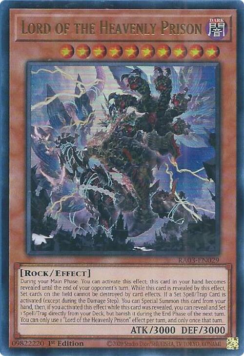 Lord of the Heavenly Prison (UR) [RA03-EN029] Ultra Rare | The Time Vault CA