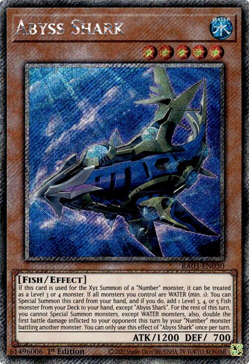 Abyss Shark (Platinum Secret Rare) [RA03-EN030] Platinum Secret Rare | The Time Vault CA