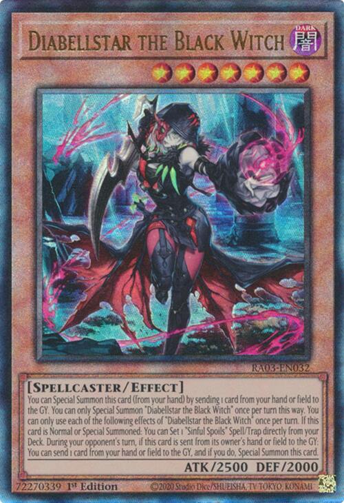 Diabellstar the Black Witch (UTR) [RA03-EN032] Prismatic Ultimate Rare | The Time Vault CA