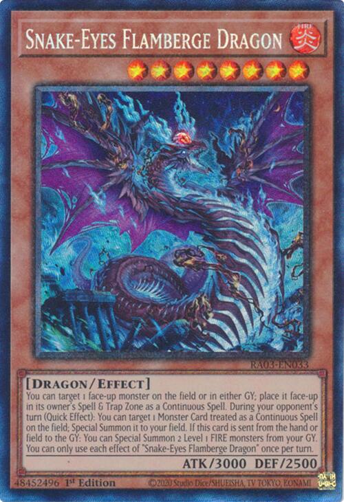 Snake-Eyes Flamberge Dragon (CR) [RA03-EN033] Prismatic Collector's Rare | The Time Vault CA