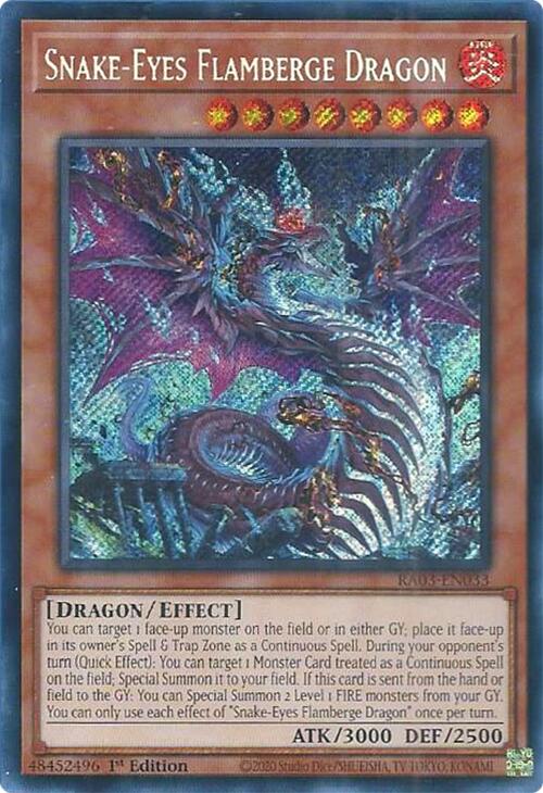 Snake-Eyes Flamberge Dragon (Secret Rare) [RA03-EN033] Secret Rare | The Time Vault CA