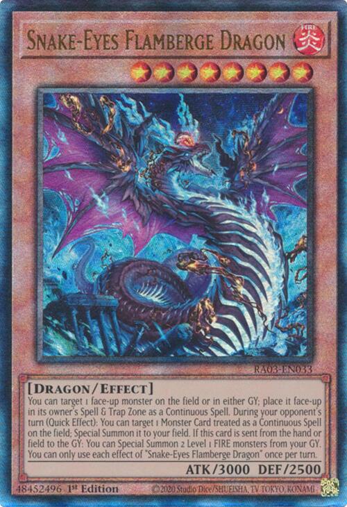 Snake-Eyes Flamberge Dragon (UTR) [RA03-EN033] Prismatic Ultimate Rare | The Time Vault CA