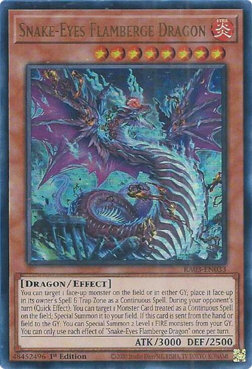 Snake-Eyes Flamberge Dragon (UR) [RA03-EN033] Ultra Rare | The Time Vault CA