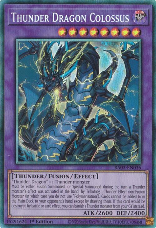 Thunder Dragon Colossus (CR) [RA03-EN036] Prismatic Collector's Rare | The Time Vault CA