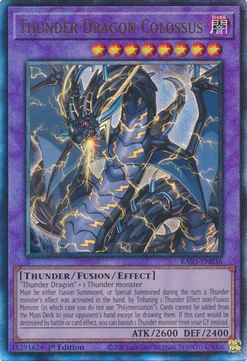 Thunder Dragon Colossus (UTR) [RA03-EN036] Prismatic Ultimate Rare | The Time Vault CA