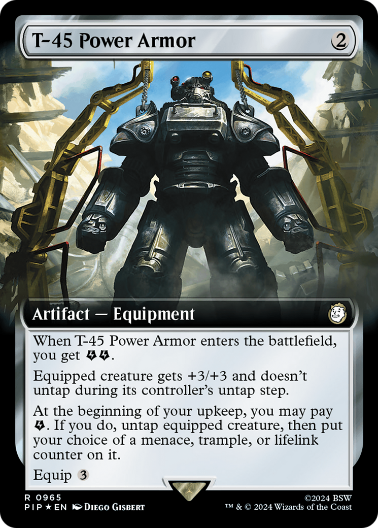 T-45 Power Armor (Extended Art) (Surge Foil) [Fallout] | The Time Vault CA