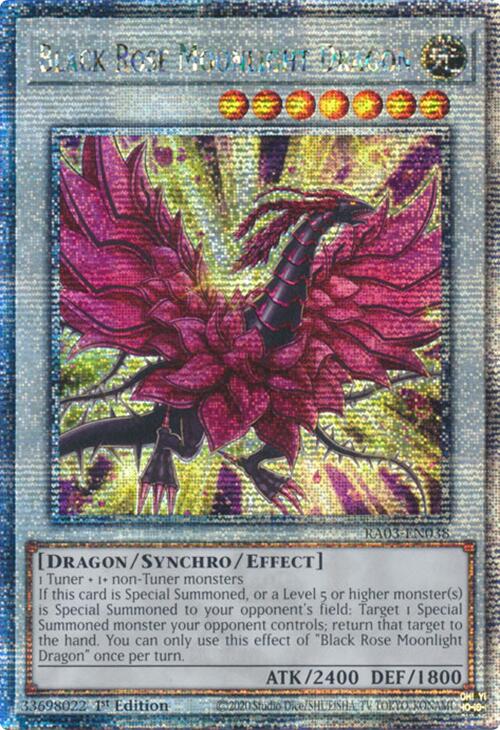 Black Rose Moonlight Dragon (Quarter Century Secret Rare) [RA03-EN038] Quarter Century Secret Rare | The Time Vault CA