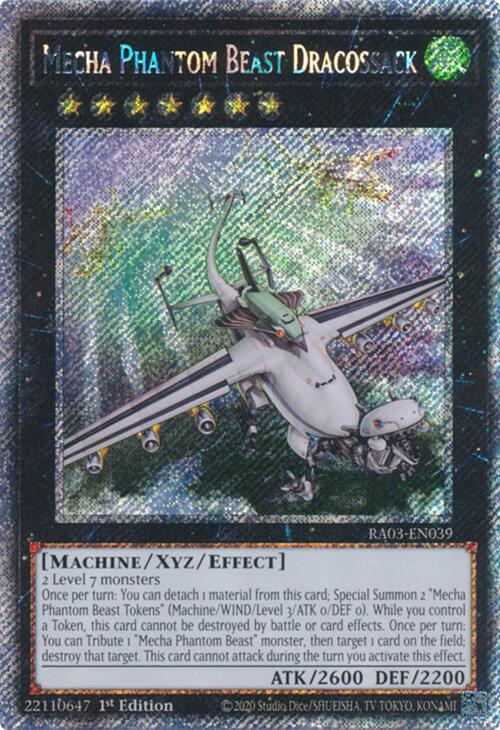 Mecha Phantom Beast Dracossack (Platinum Secret Rare) [RA03-EN039] Platinum Secret Rare | The Time Vault CA