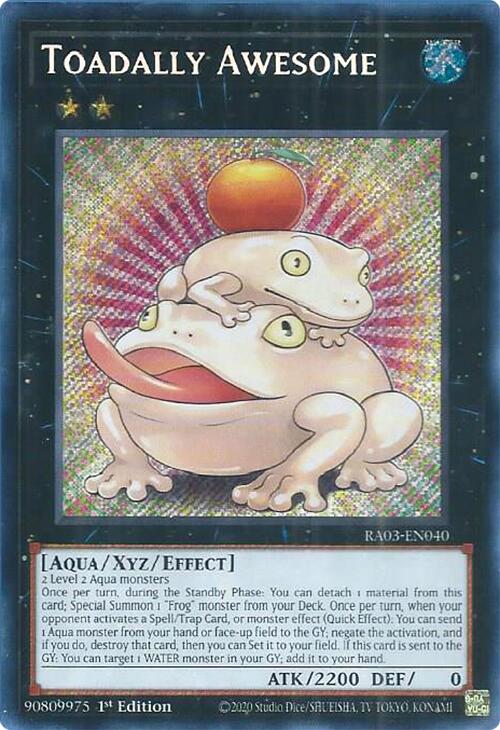 Toadally Awesome (Secret Rare) [RA03-EN040] Secret Rare | The Time Vault CA