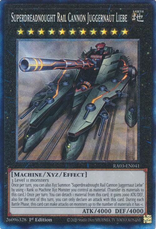 Superdreadnought Rail Cannon Juggernaut Liebe (CR) [RA03-EN041] Prismatic Collector's Rare | The Time Vault CA