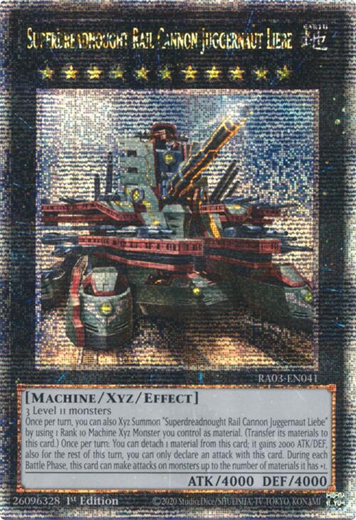 Superdreadnought Rail Cannon Juggernaut Liebe (Alternate Art) (Quarter Century Secret Rare) [RA03-EN041] Quarter Century Secret Rare | The Time Vault CA