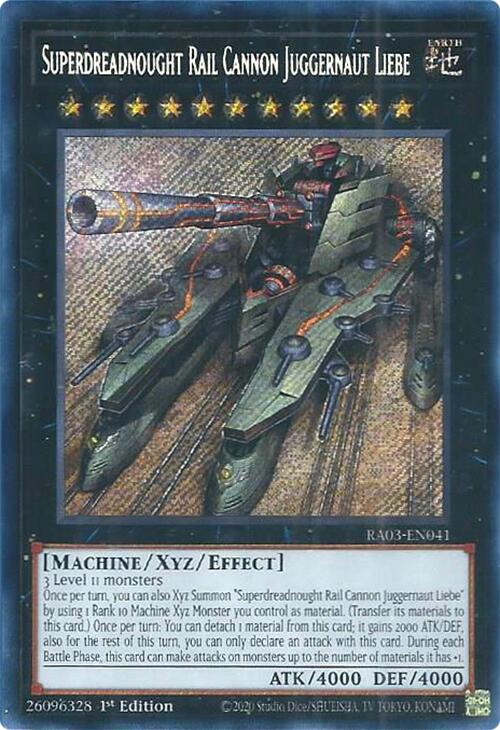 Superdreadnought Rail Cannon Juggernaut Liebe (Secret Rare) [RA03-EN041] Secret Rare | The Time Vault CA