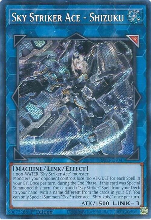 Sky Striker Ace - Shizuku (Secret Rare) [RA03-EN043] Secret Rare | The Time Vault CA