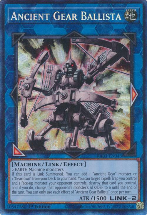 Ancient Gear Ballista (CR) [RA03-EN046] Prismatic Collector's Rare | The Time Vault CA