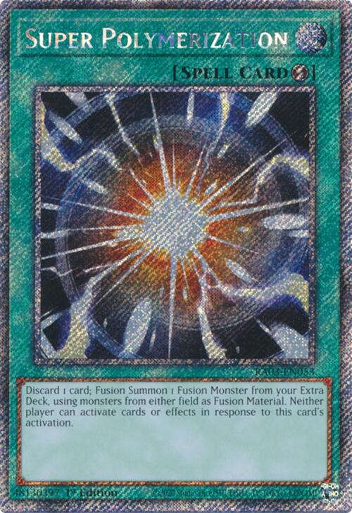 Super Polymerization (Platinum Secret Rare) [RA03-EN053] Platinum Secret Rare | The Time Vault CA