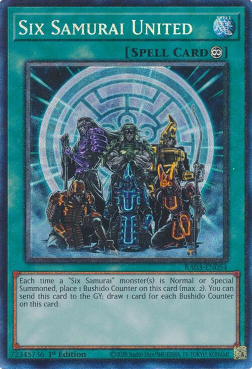 Six Samurai United (CR) [RA03-EN054] Prismatic Collector's Rare | The Time Vault CA