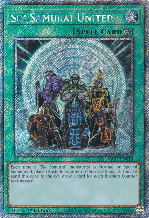 Six Samurai United (Platinum Secret Rare) [RA03-EN054] Platinum Secret Rare | The Time Vault CA