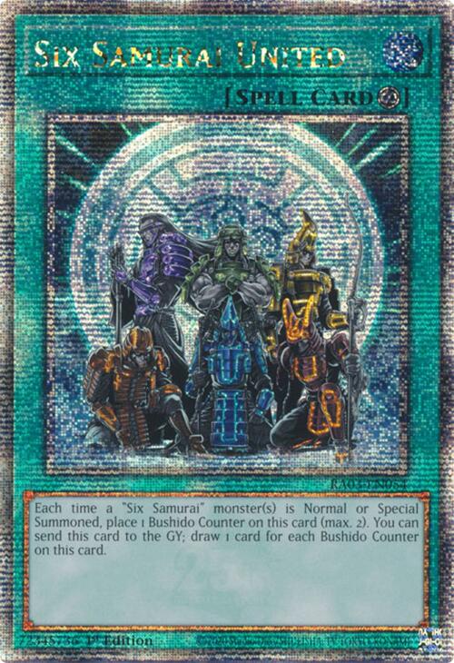 Six Samurai United (Quarter Century Secret Rare) [RA03-EN054] Quarter Century Secret Rare | The Time Vault CA