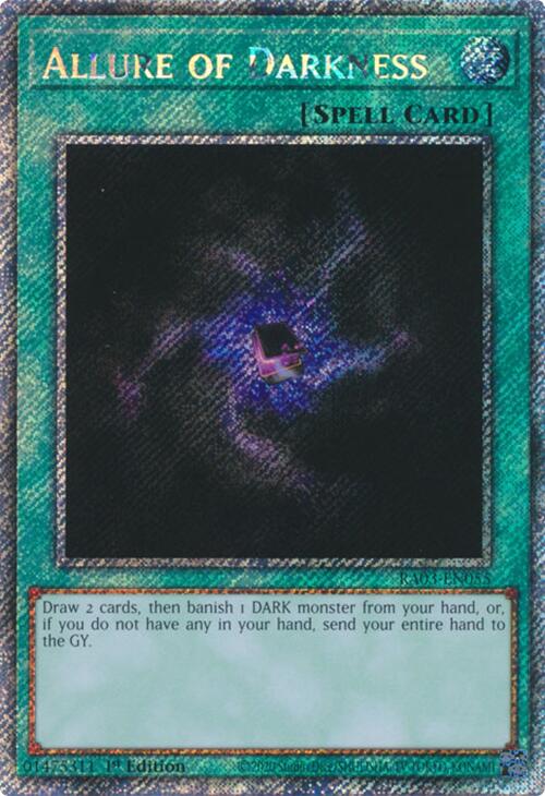 Allure of Darkness (Platinum Secret Rare) [RA03-EN055] Platinum Secret Rare | The Time Vault CA