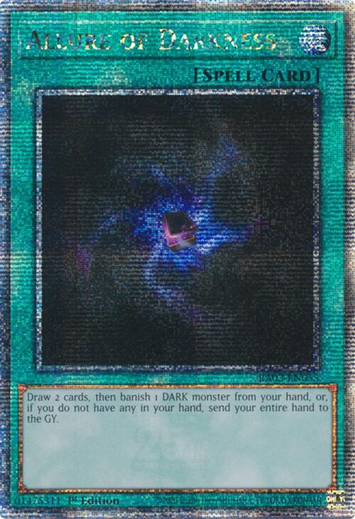 Allure of Darkness (Quarter Century Secret Rare) [RA03-EN055] Quarter Century Secret Rare | The Time Vault CA