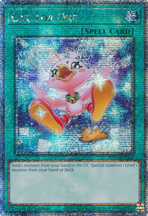 One for One (Alternate Art) (Quarter Century Secret Rare) [RA03-EN056] Quarter Century Secret Rare | The Time Vault CA