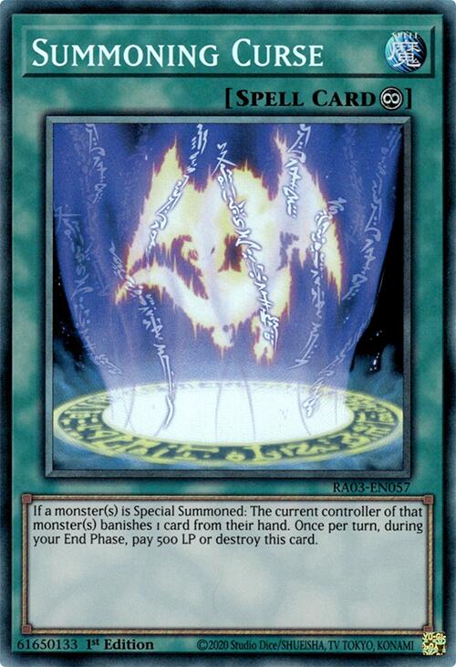 Summoning Curse (CR) [RA03-EN057] Prismatic Collector's Rare | The Time Vault CA