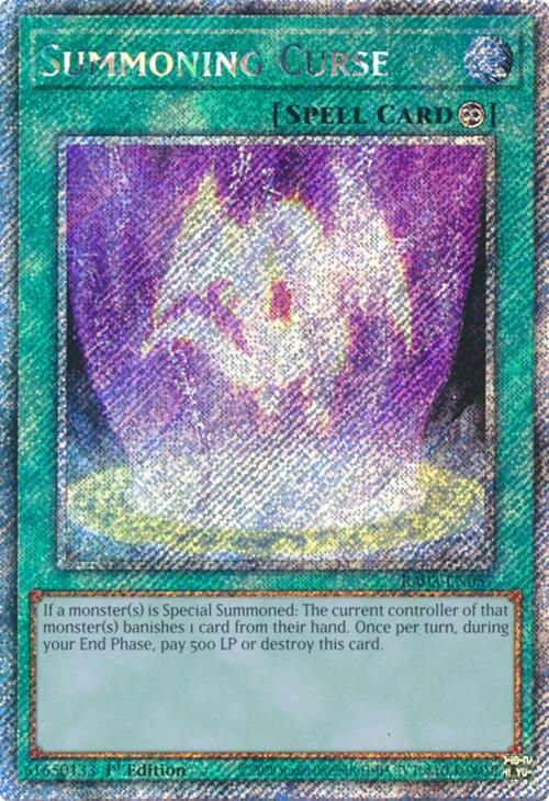 Summoning Curse (Platinum Secret Rare) [RA03-EN057] Platinum Secret Rare | The Time Vault CA