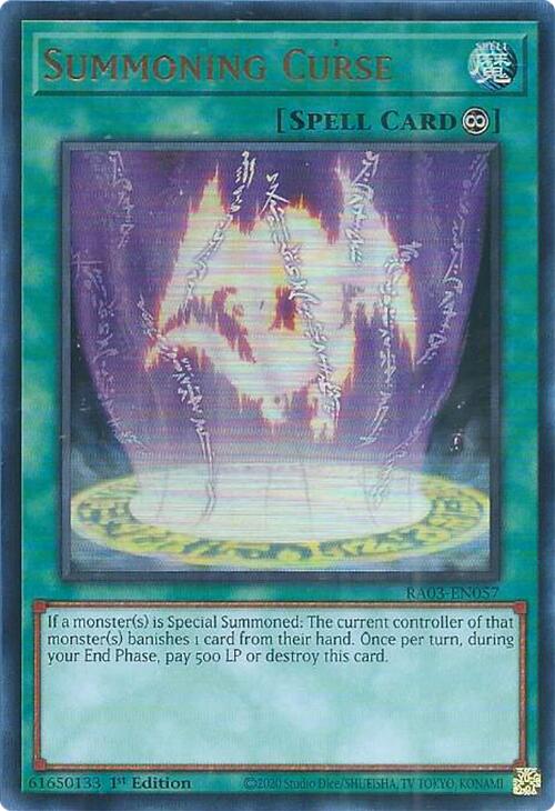 Summoning Curse (UR) [RA03-EN057] Ultra Rare | The Time Vault CA