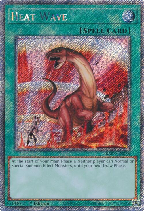 Heat Wave (Platinum Secret Rare) [RA03-EN058] Platinum Secret Rare | The Time Vault CA