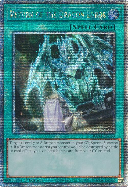 Return of the Dragon Lords (Quarter Century Secret Rare) [RA03-EN060] Quarter Century Secret Rare | The Time Vault CA