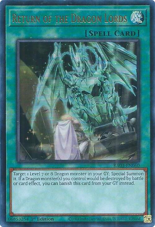 Return of the Dragon Lords (UR) [RA03-EN060] Ultra Rare | The Time Vault CA