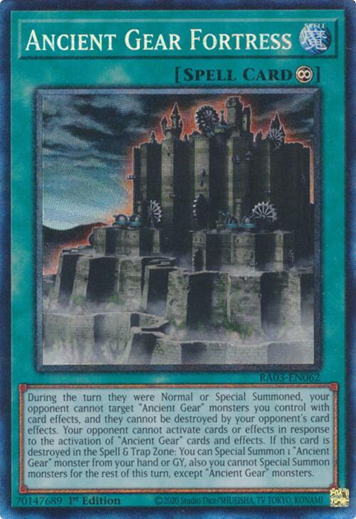 Ancient Gear Fortress (CR) [RA03-EN062] Prismatic Collector's Rare | The Time Vault CA